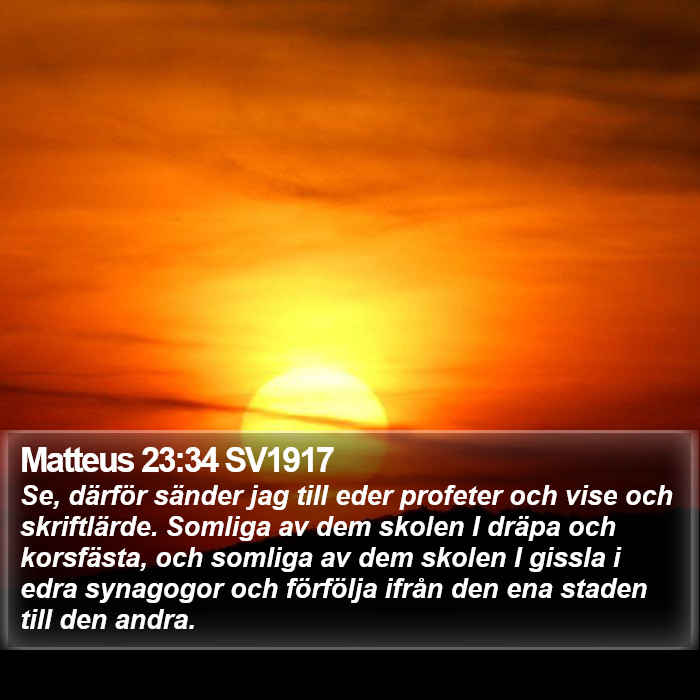 Matteus 23:34 SV1917 Bible Study