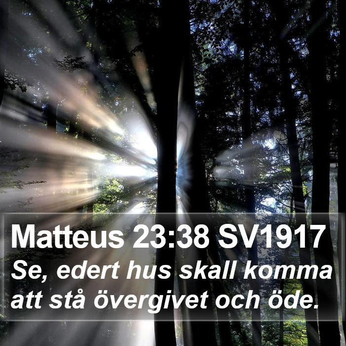 Matteus 23:38 SV1917 Bible Study