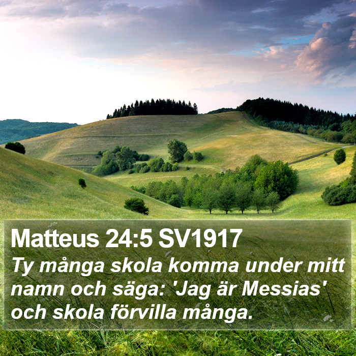 Matteus 24:5 SV1917 Bible Study