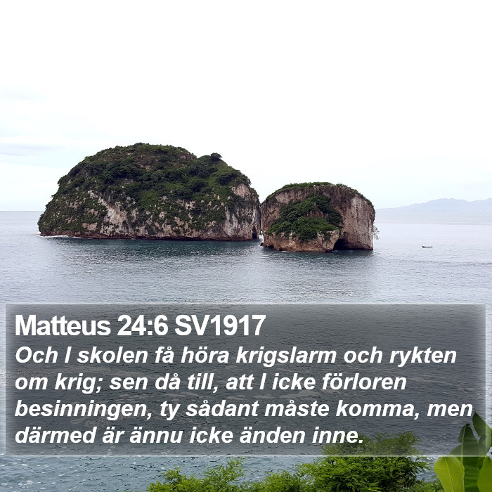 Matteus 24:6 SV1917 Bible Study