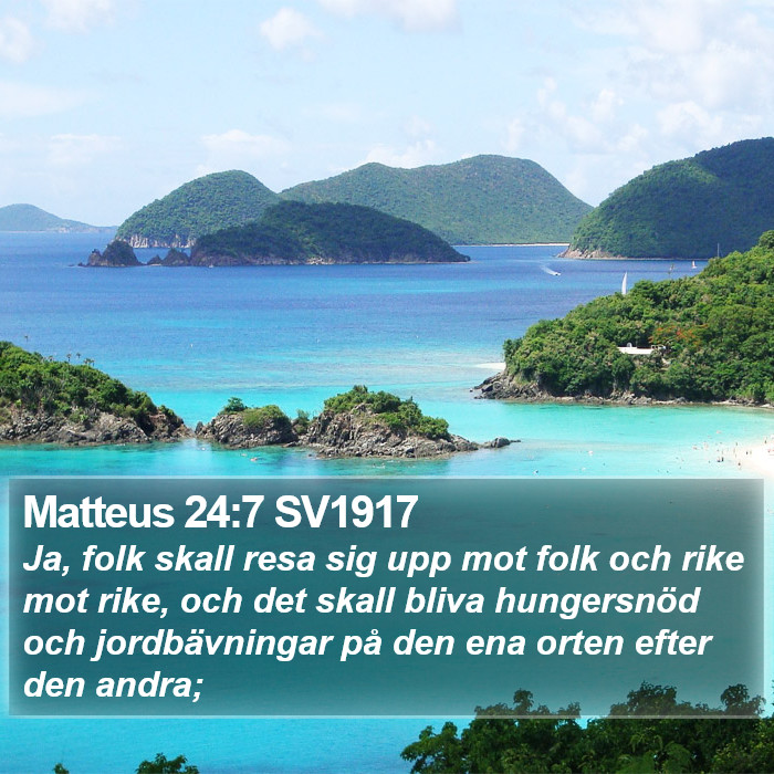 Matteus 24:7 SV1917 Bible Study
