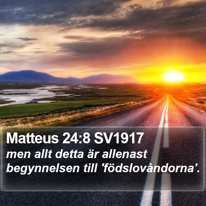 Matteus 24:8 SV1917 Bible Study