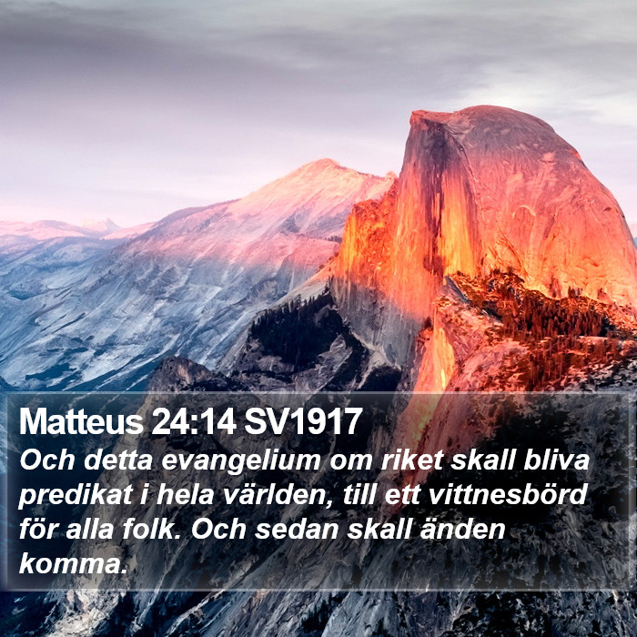 Matteus 24:14 SV1917 Bible Study