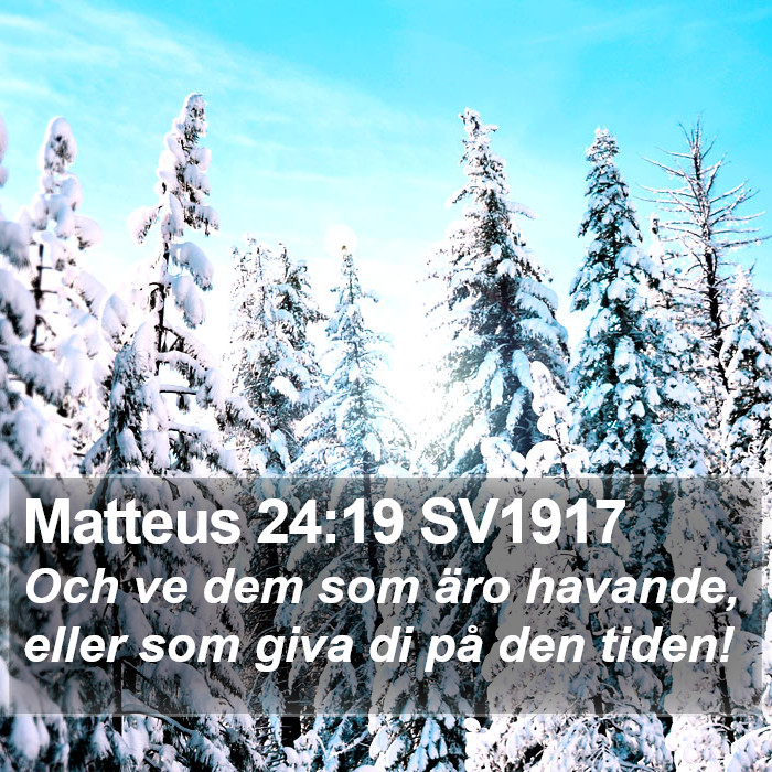 Matteus 24:19 SV1917 Bible Study