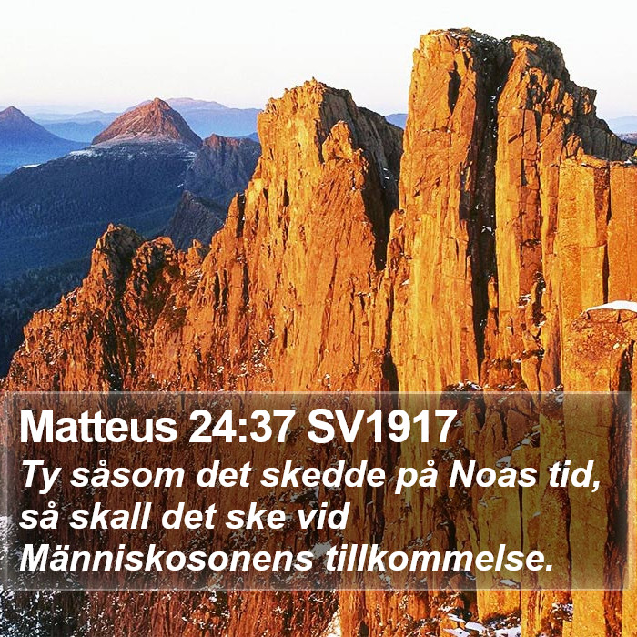 Matteus 24:37 SV1917 Bible Study