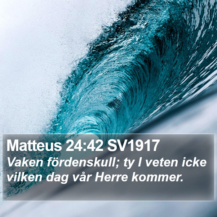 Matteus 24:42 SV1917 Bible Study