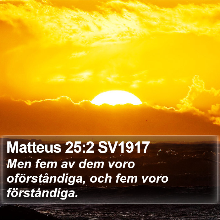 Matteus 25:2 SV1917 Bible Study