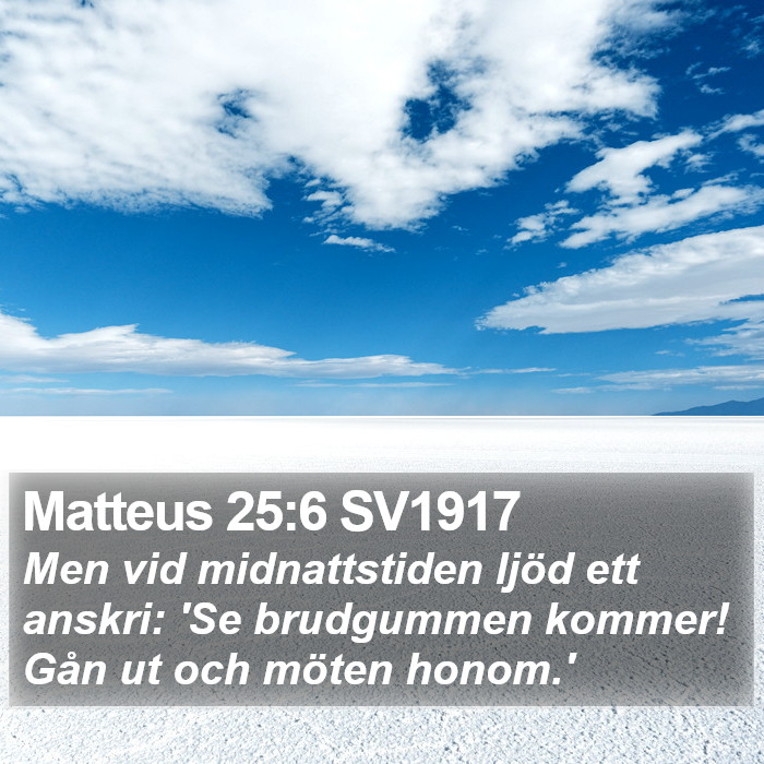 Matteus 25:6 SV1917 Bible Study