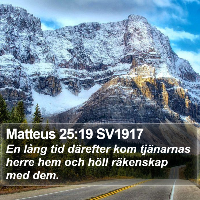 Matteus 25:19 SV1917 Bible Study