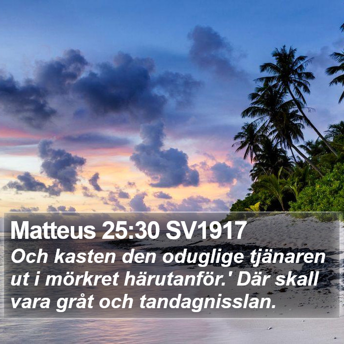 Matteus 25:30 SV1917 Bible Study