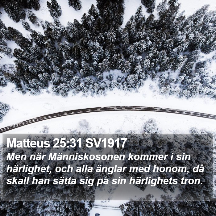 Matteus 25:31 SV1917 Bible Study