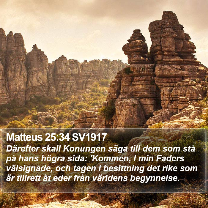 Matteus 25:34 SV1917 Bible Study