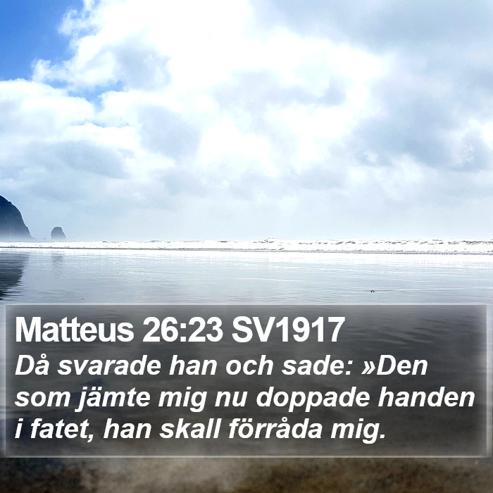 Matteus 26:23 SV1917 Bible Study
