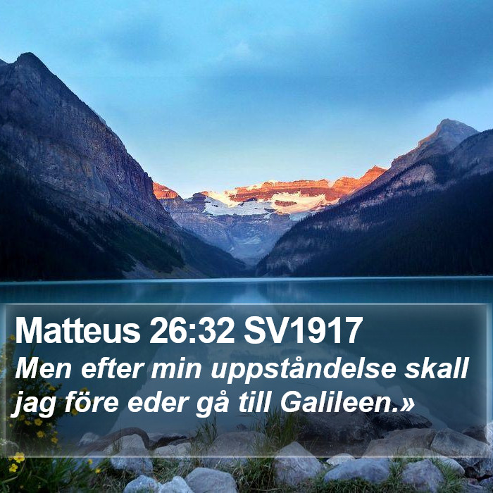 Matteus 26:32 SV1917 Bible Study