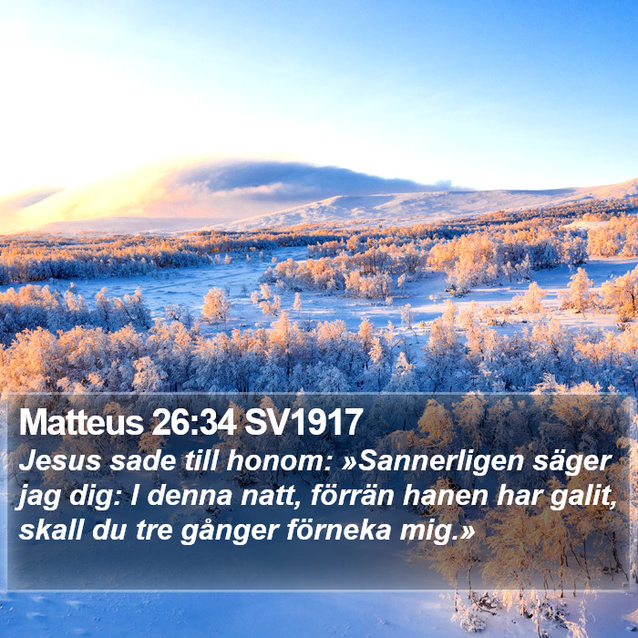 Matteus 26:34 SV1917 Bible Study