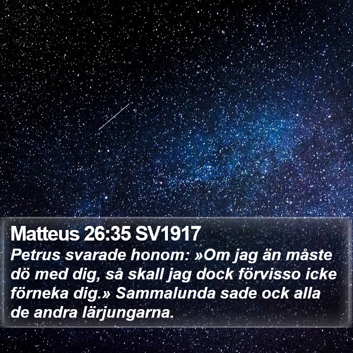 Matteus 26:35 SV1917 Bible Study