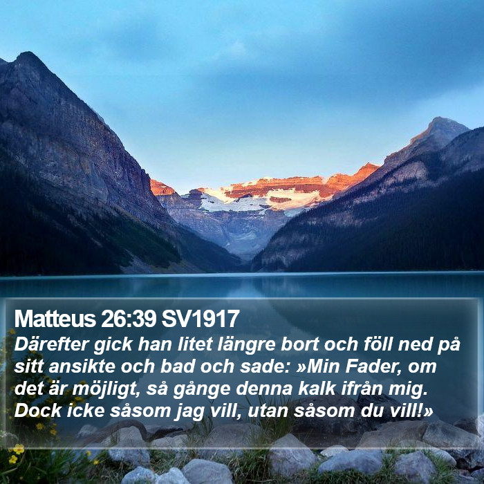 Matteus 26:39 SV1917 Bible Study
