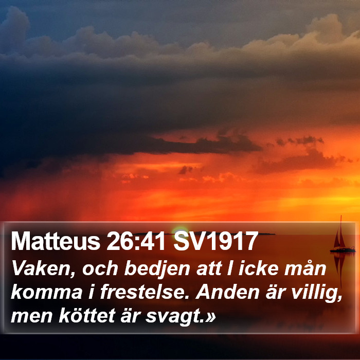Matteus 26:41 SV1917 Bible Study
