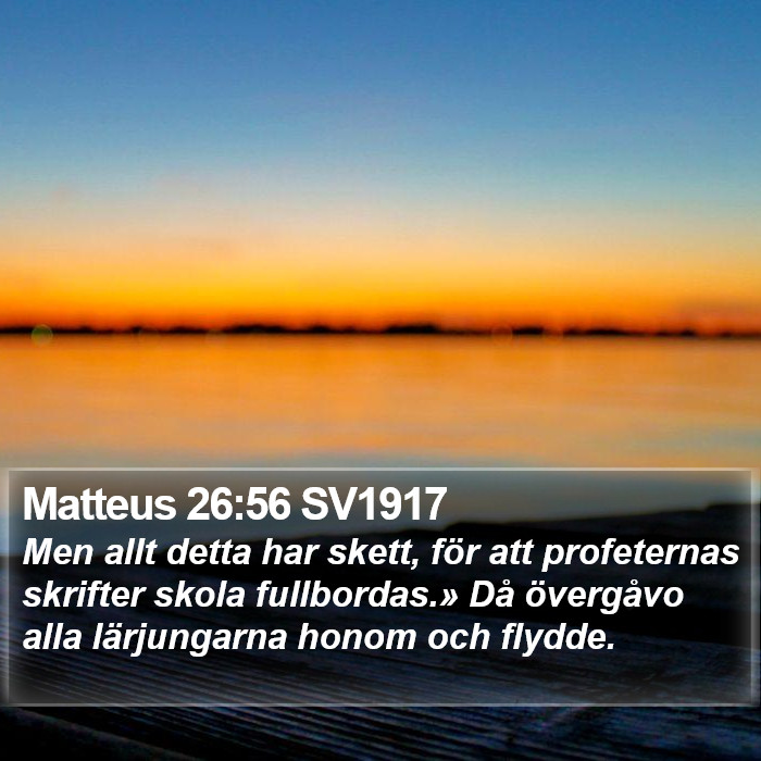 Matteus 26:56 SV1917 Bible Study