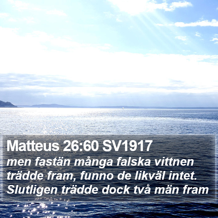 Matteus 26:60 SV1917 Bible Study