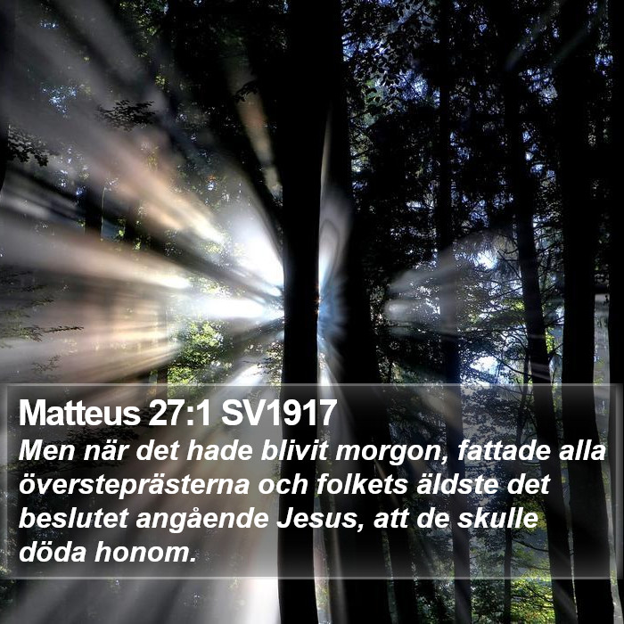 Matteus 27:1 SV1917 Bible Study