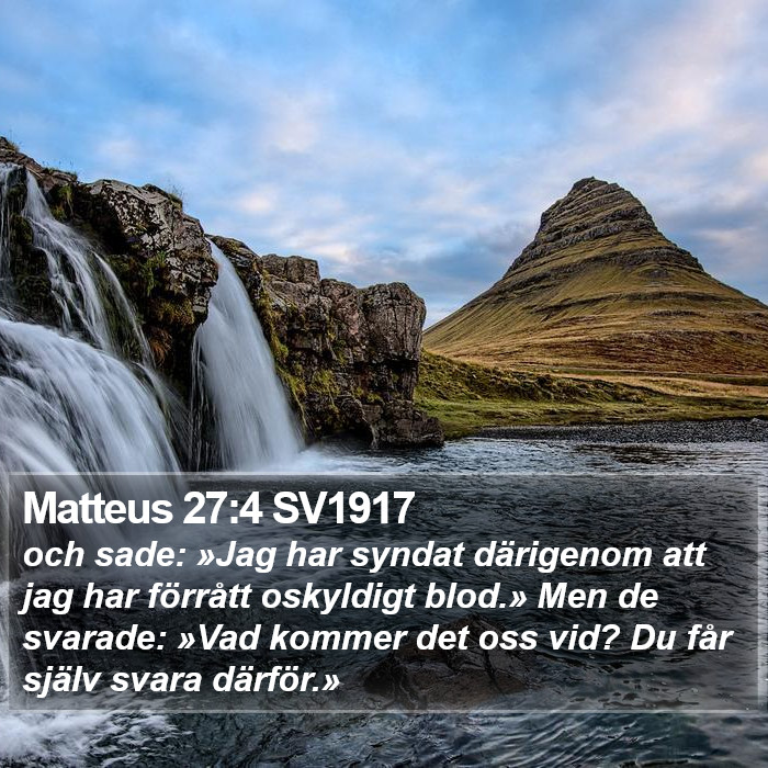 Matteus 27:4 SV1917 Bible Study