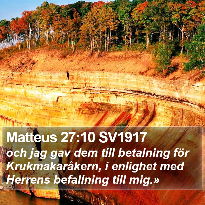 Matteus 27:10 SV1917 Bible Study