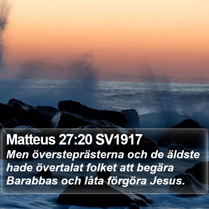 Matteus 27:20 SV1917 Bible Study