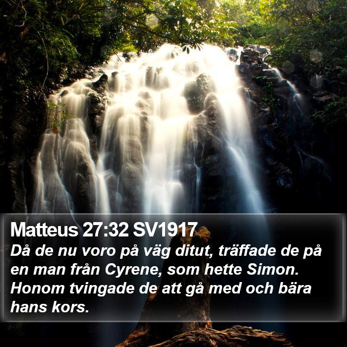 Matteus 27:32 SV1917 Bible Study