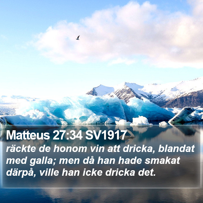 Matteus 27:34 SV1917 Bible Study