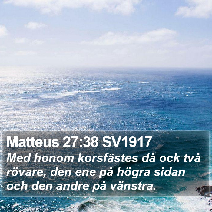 Matteus 27:38 SV1917 Bible Study