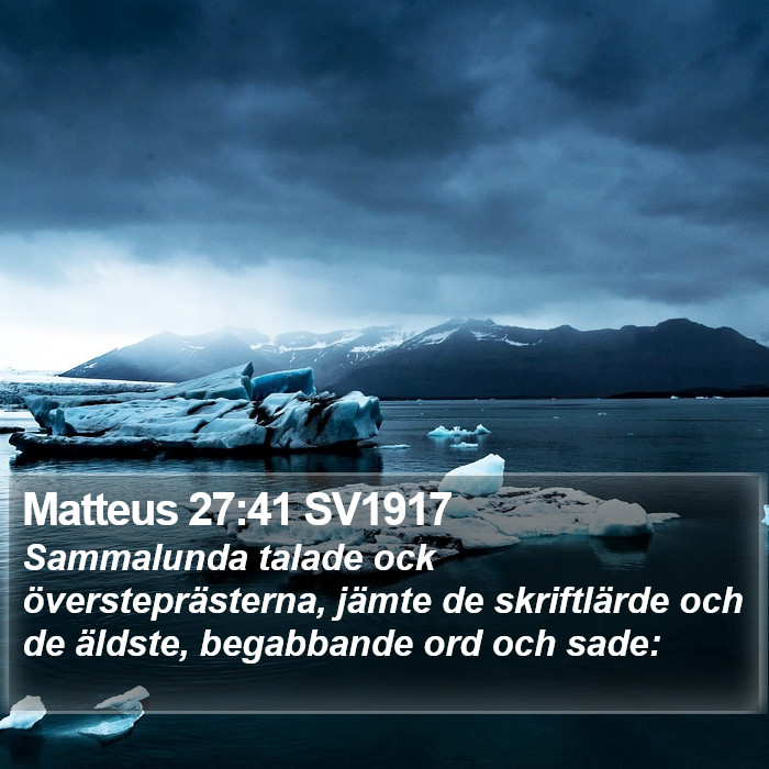 Matteus 27:41 SV1917 Bible Study