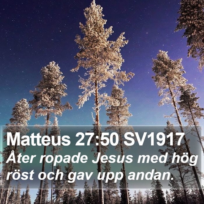 Matteus 27:50 SV1917 Bible Study