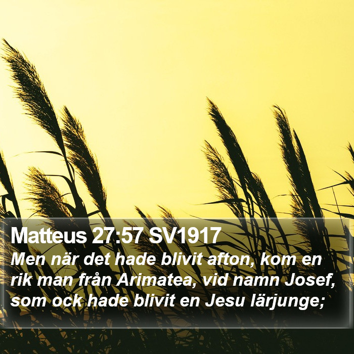 Matteus 27:57 SV1917 Bible Study