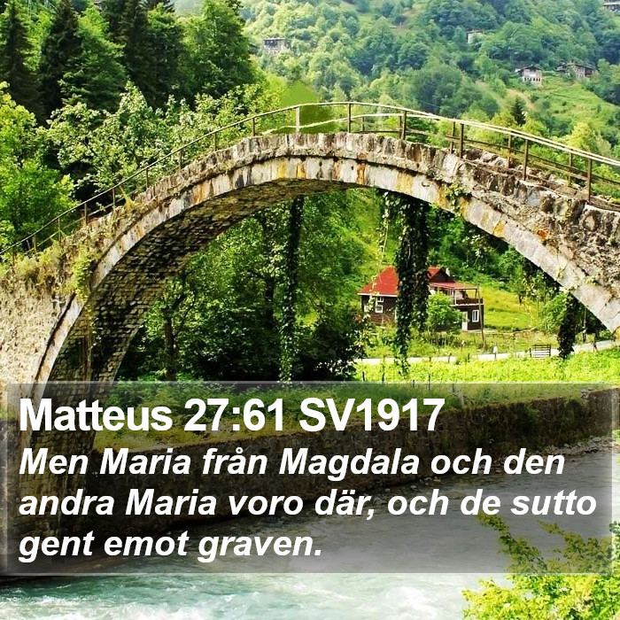 Matteus 27:61 SV1917 Bible Study