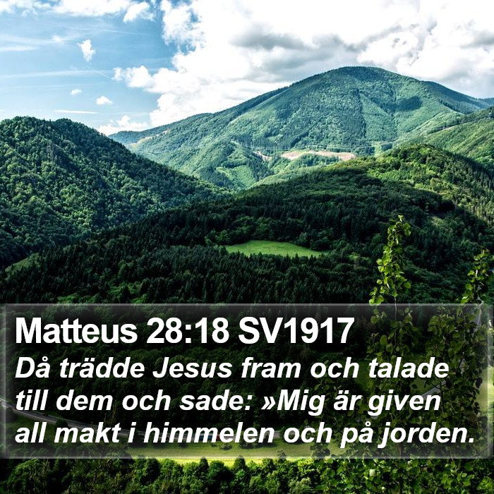 Matteus 28:18 SV1917 Bible Study