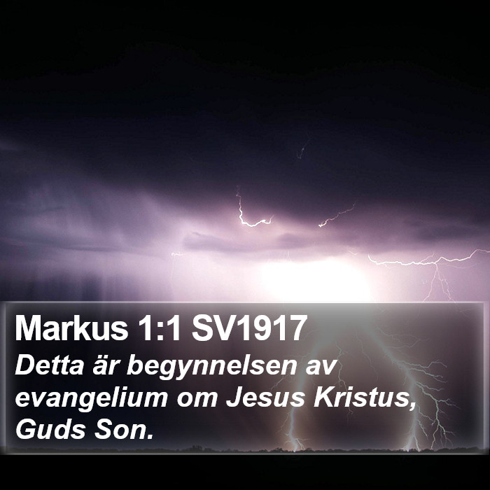 Markus 1:1 SV1917 Bible Study