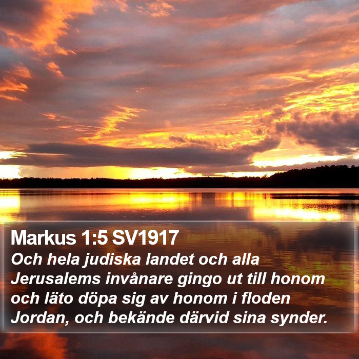 Markus 1:5 SV1917 Bible Study