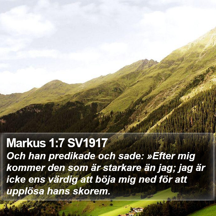 Markus 1:7 SV1917 Bible Study