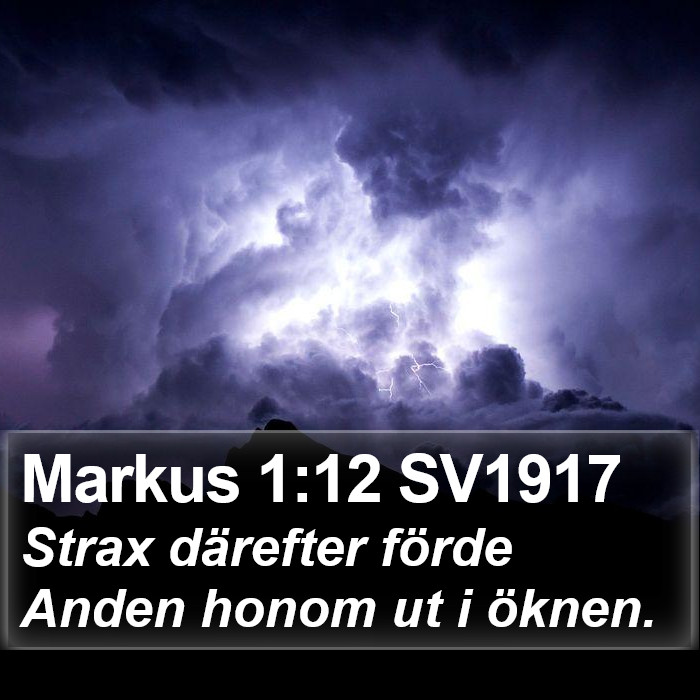 Markus 1:12 SV1917 Bible Study