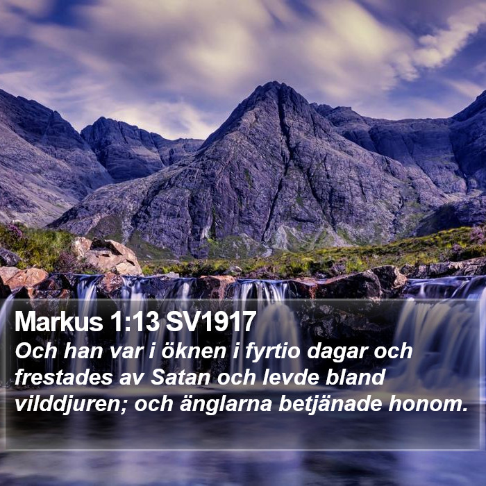 Markus 1:13 SV1917 Bible Study