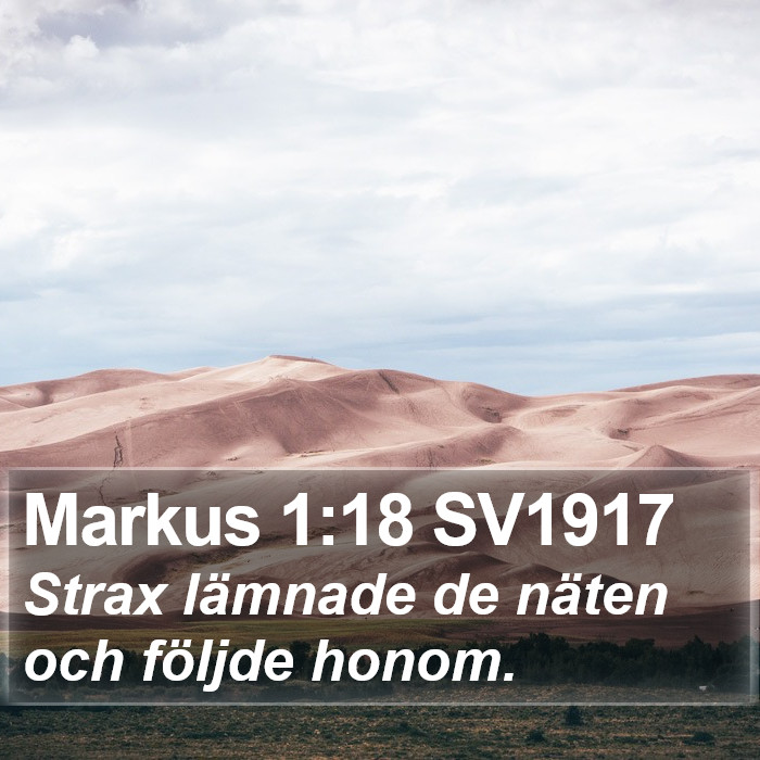 Markus 1:18 SV1917 Bible Study