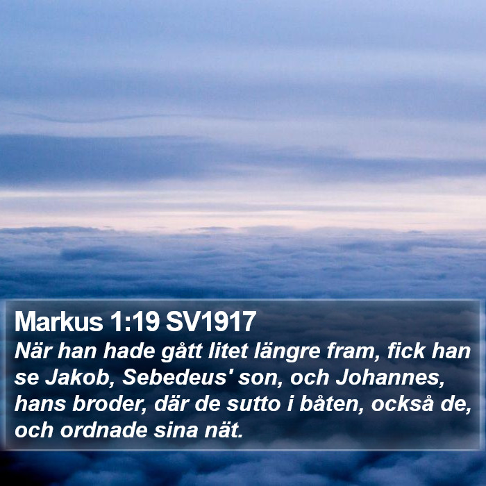 Markus 1:19 SV1917 Bible Study