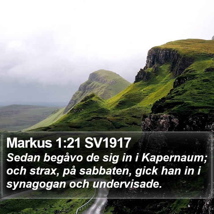 Markus 1:21 SV1917 Bible Study