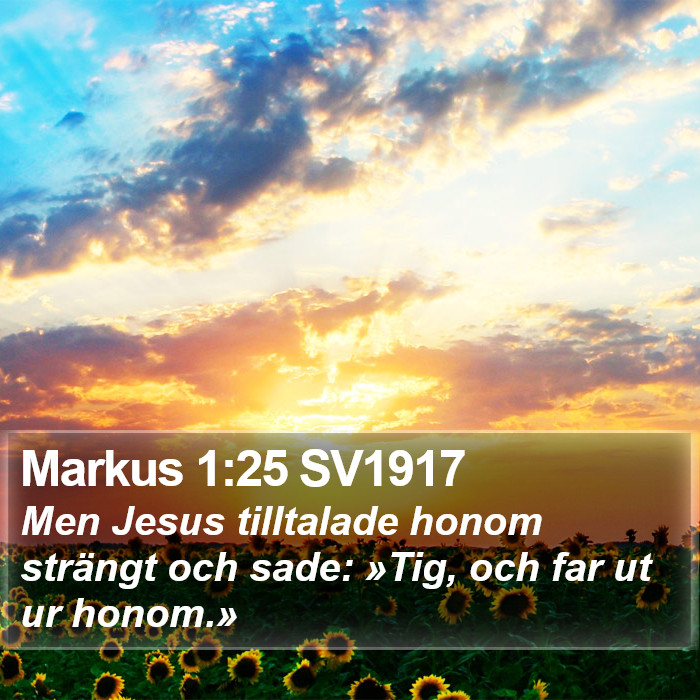 Markus 1:25 SV1917 Bible Study