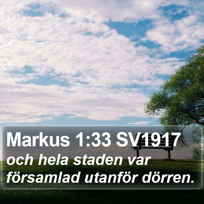 Markus 1:33 SV1917 Bible Study