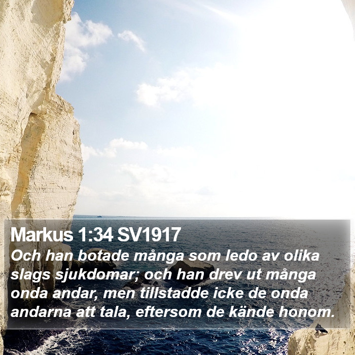 Markus 1:34 SV1917 Bible Study