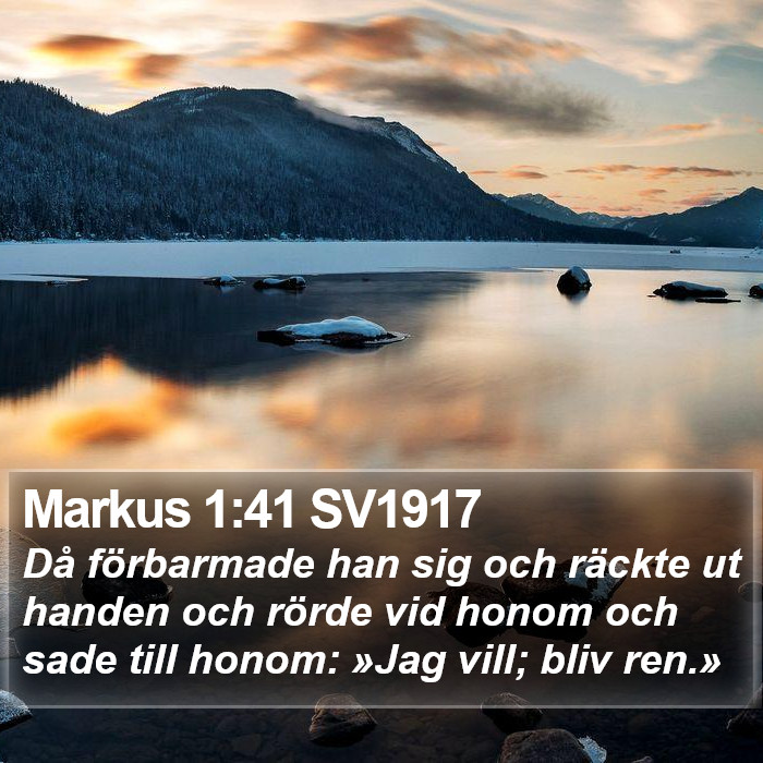 Markus 1:41 SV1917 Bible Study