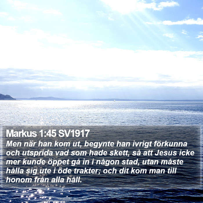 Markus 1:45 SV1917 Bible Study