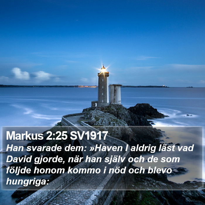 Markus 2:25 SV1917 Bible Study